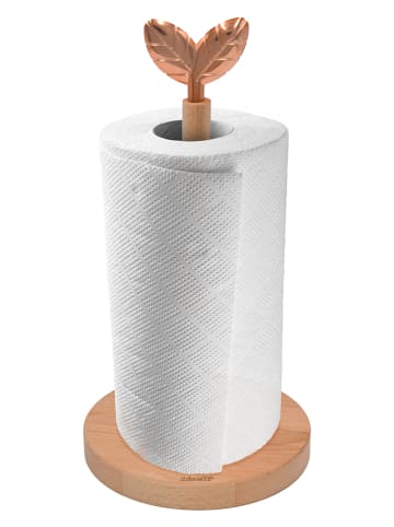 Bisetti Uchwyt w kolorze jasnobrązowym na ręcznik papierowy - wys. 31 x  Ø 15 cm
