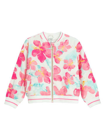 COOL CLUB Sweatjacke in Pink/ Weiß