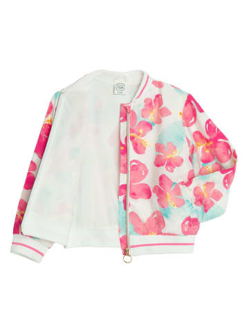 COOL CLUB Sweatjacke in Pink/ Weiß