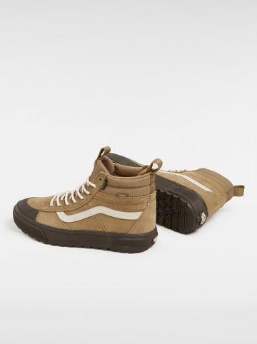 Vans Skórzane sneakersy "Sk8-Hi" w kolorze beżowym