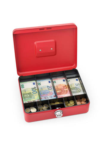 SAX Geldkist rood - (B)30 x (H)9 x (D)24 cm