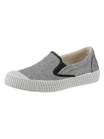 Heine Slipper in Schwarz/ Weiß