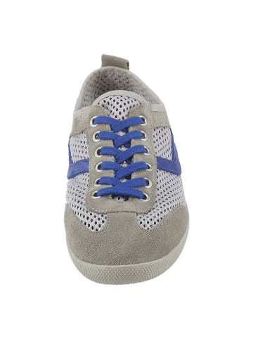 Heine Skórzane sneakersy w kolorze beżowo-niebieskim