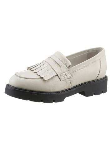 Heine Leder-Slipper in Creme