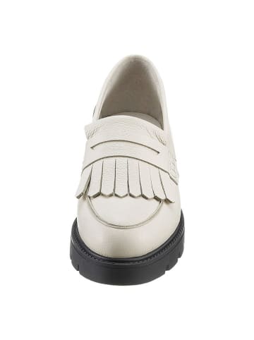 Heine Leder-Slipper in Creme