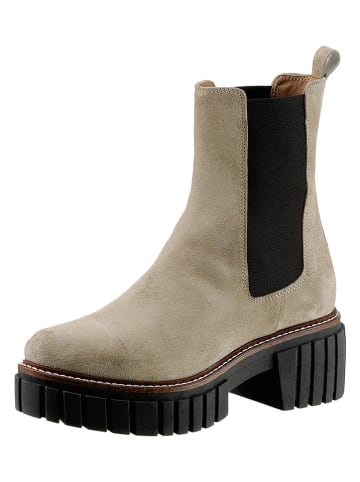 Heine Leder-Stiefeletten in Beige