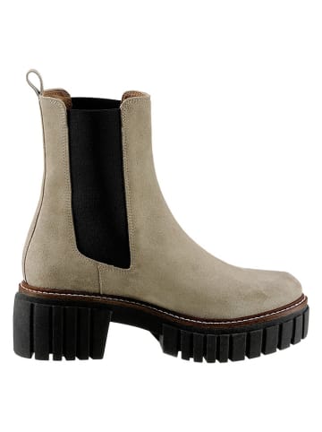 Heine Leder-Stiefeletten in Beige