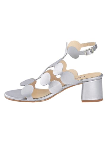 Heine Leder-Sandaletten in Silber