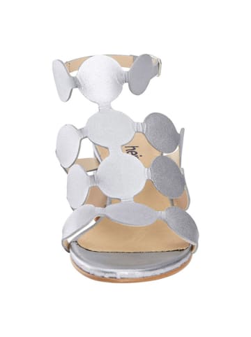 Heine Leder-Sandaletten in Silber