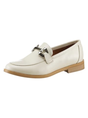 Heine Leder-Slipper in Creme