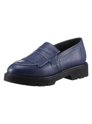 Heine Leder-Slipper in Dunkelblau