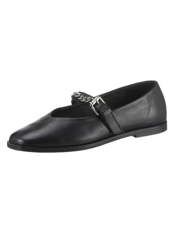 Heine Leder-Ballerinas in Schwarz