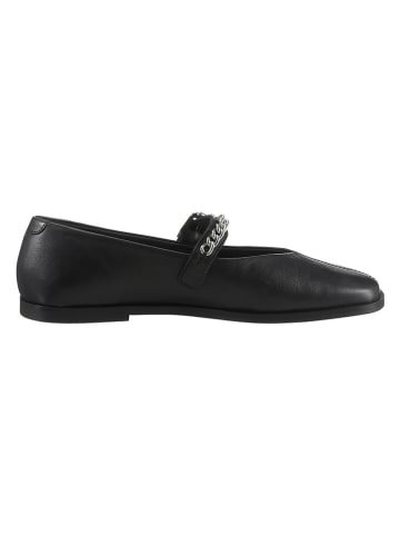 Heine Leder-Ballerinas in Schwarz