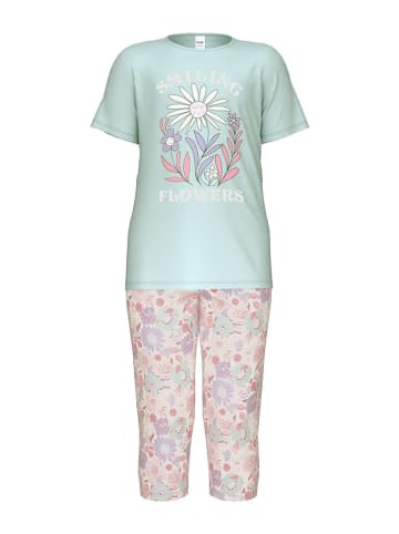 Calida Pyjama in Türkis/ Rosa