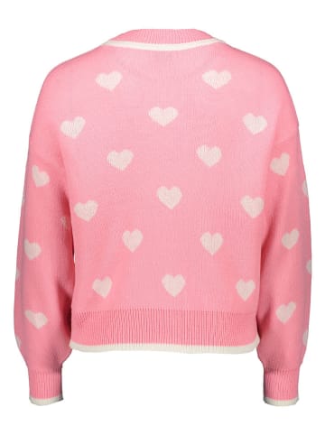 JDY Cardigan in Rosa/ Weiß