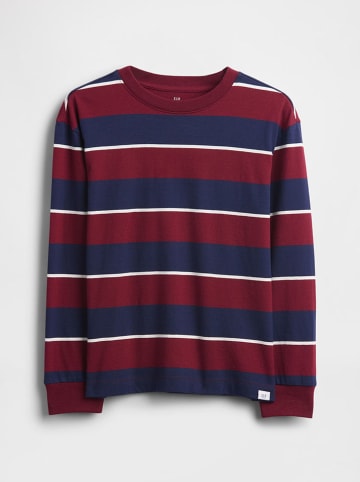 GAP Longsleeve in Dunkelblau/ Rot