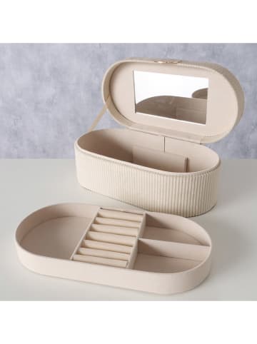 Boltze Schmuckkasten "Caja" in Beige - (B)13 x (H)10 cm