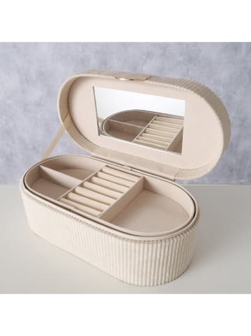 Boltze Schmuckkasten "Caja" in Beige - (B)13 x (H)10 cm