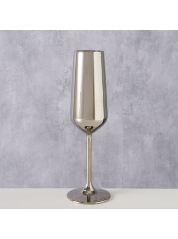 Boltze Sektglas "Adora" in Silber - (H)22,5 cm