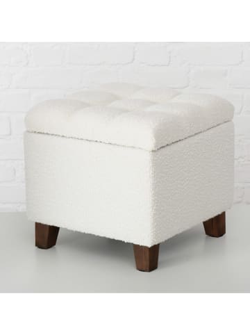 Boltze Aufbewahrungshocker "Palur" in Creme - (B)38 x (H)35 cm