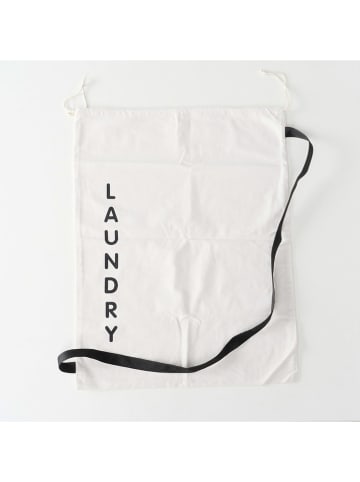 Boltze Worek "Laundy" w kolorze biało-czarnym na pranie - wys. 65 cm