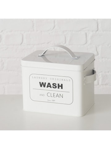 Boltze Voorraadpot "Domestico" wit - (B)22 x (H)18 cm