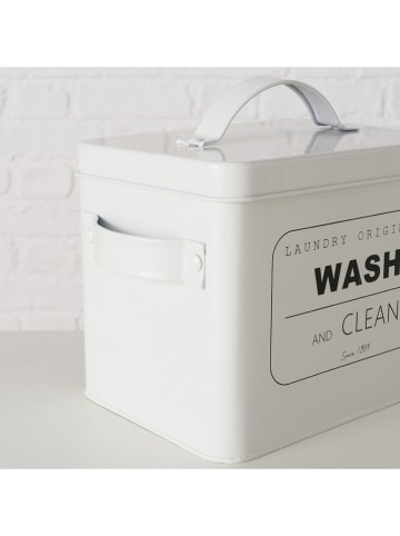 Boltze Voorraadpot "Domestico" wit - (B)22 x (H)18 cm