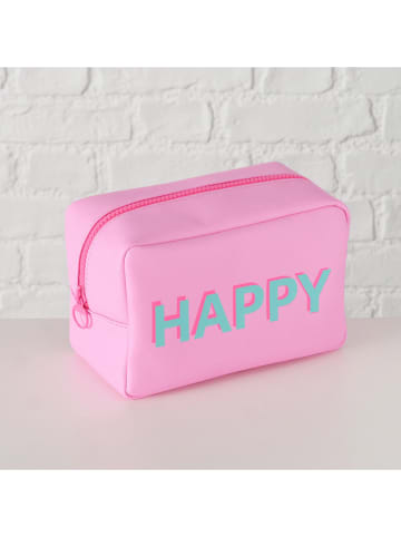 Boltze Kosmetiktasche "Loampy" in Rosa - (B)19,5 x (H)13 x (T)12 cm