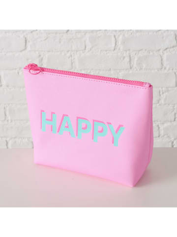 Boltze Kosmetiktasche "Loampy" in Rosa - (B)22 x (H)17,5 x (T)8 cm