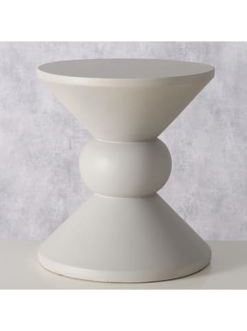 Boltze Stolik "Rosalio" w kolorze beżowym - wys. 40 x Ø 35 cm