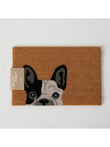 Boltze Kokos-Fußmatte "Argie" in Hellbraun/ Schwarz - (L)60 x (B)40 cm