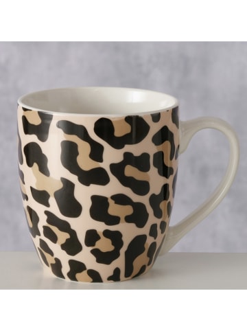 Boltze Jumbotasse "Leony" in Braun/ Schwarz - 400 ml