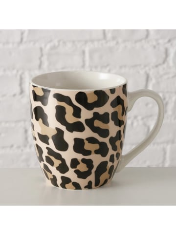 Boltze Jumbotasse "Leony" in Braun/ Schwarz - 400 ml