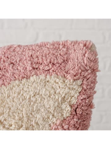 Boltze Kissen "Sofine" lichtroze/crème - (L)45 x (B)45 cm