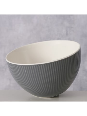 Boltze Müslischale "Ranura" in Dunkelgrau  - Ø 12,5 cm