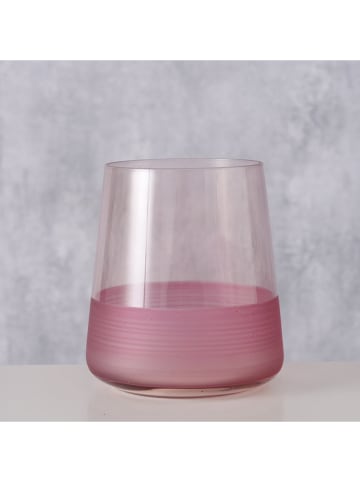 Boltze Trinkglas ''Moluna'' in Rosa - (H)10 x Ø 9 cm