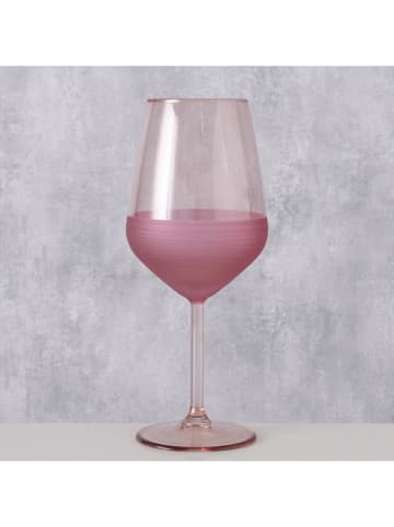 Boltze Weinglas "Moluna" in Rosa - (H)22 x Ø 9 cm
