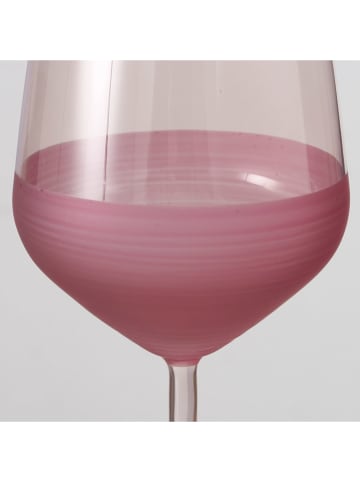 Boltze Kieliszek "Moluna" w kolorze jasnoróżowym do wina - wys. 22 x Ø 9 cm