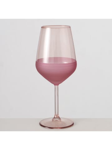 Boltze Wijnglas "Moluna" lichtroze - (H)22 x Ø 9 cm