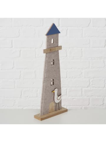 Boltze 3er-Set: Dekoaufsteller "Coasty" in Grau/ Hellblau - (H)44,4 cm