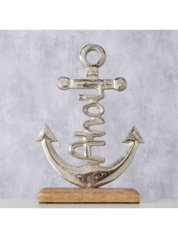 Boltze Dekoracja "Ahoi" w kolorze srebrno-jasnobrązowym - 5 x 22 cm