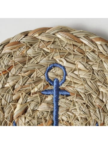 Boltze Podkładki (2 szt.) w kolorze beżowo-niebiesko-białym - Ø 11,7 cm
