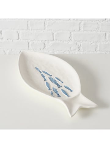 Boltze Servierteller "Pina" in Weiß/ Blau - (L)31,5 cm
