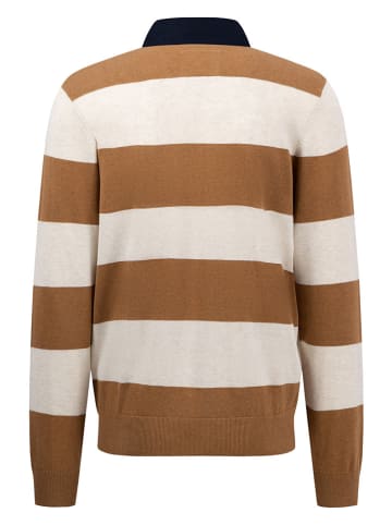 FYNCH-HATTON Poloshirt in Braun/ Creme