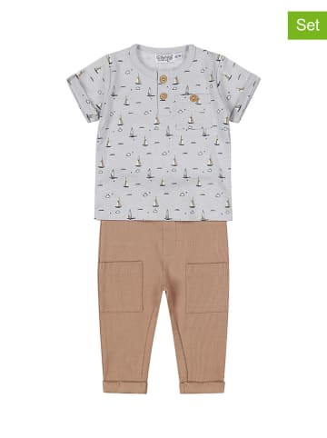 Dirkje 2tlg. Outfit in Grau/ Hellbraun