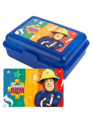 Fireman Sam Lunchbox blauw - (L)17,5 x (B)12,8 x (H)6,9 cm