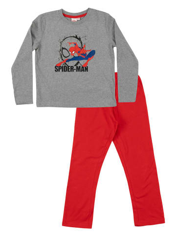 Spiderman Pyjama in Grau/ Rot