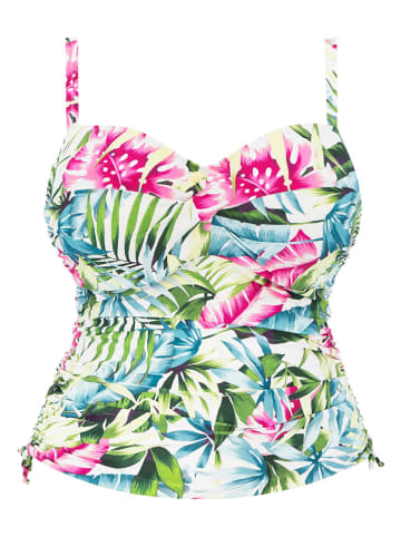 FANTASIE SWIM Tankini-Oberteil "Langkawi" in Weiß/ Grün