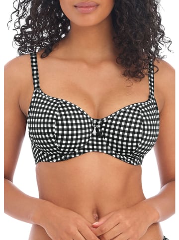 Freya Bikini-Oberteil "Check In" in Schwarz/ Weiß