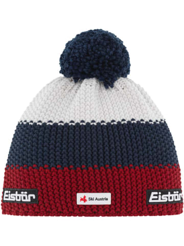Eisbär Mütze "Star" in Rot/ Dunkelblau/ Weiß